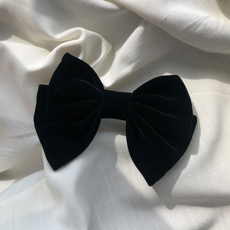 Kẹp Tóc Ruy Băng Màu Đỏ Phong Cách Hàn Quốc