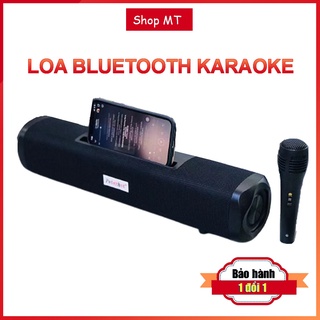Loa karaoke kèm mic hát loa nghe nhạc để bàn Thiết kế kiểu dáng dài Âm Thanh Siêu Trầm, Âm bass lớn Bảo hành 6 Tháng