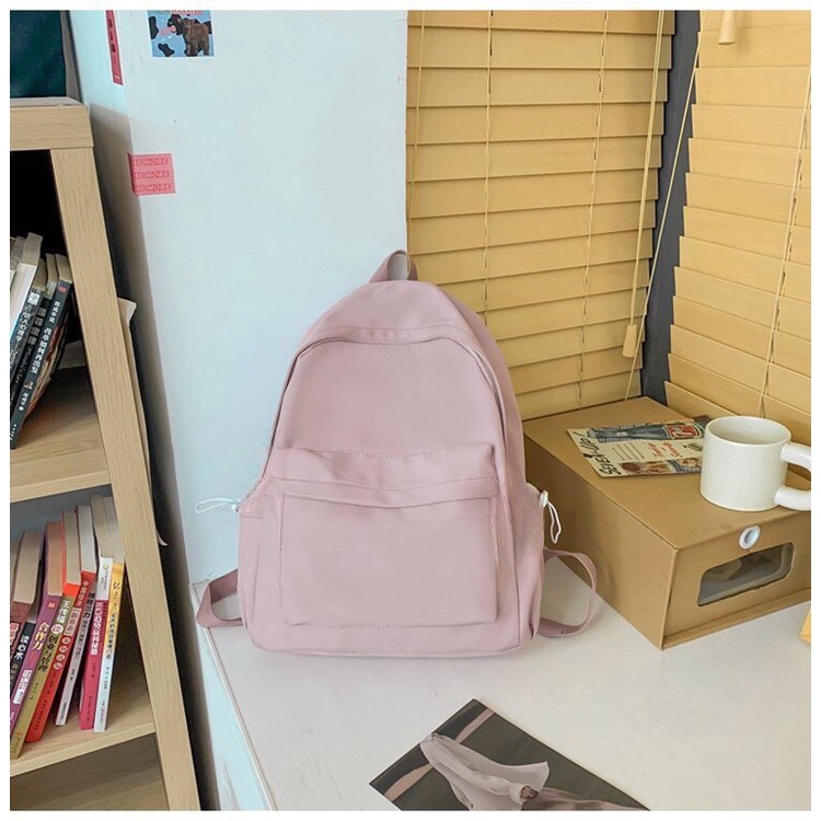 Balo nam nữ thời trang HAZIN trơn cao cấp đi học đi chơi phong cách unisex đựng vừa laptop 15inch