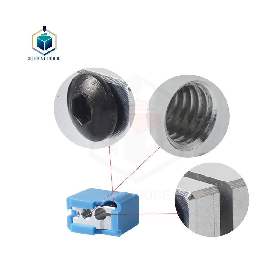 Bọc Silicon  Volcano PT100 Cách Nhiệt Cho Đầu E3D, MK8 Máy In 3D