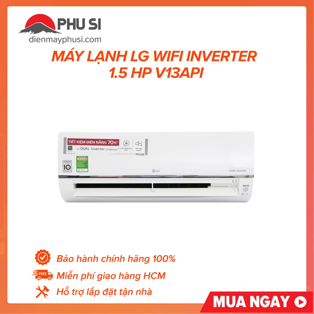 [GIAO HCM] Máy lạnh LG wifi inverter 1.5HP V13API