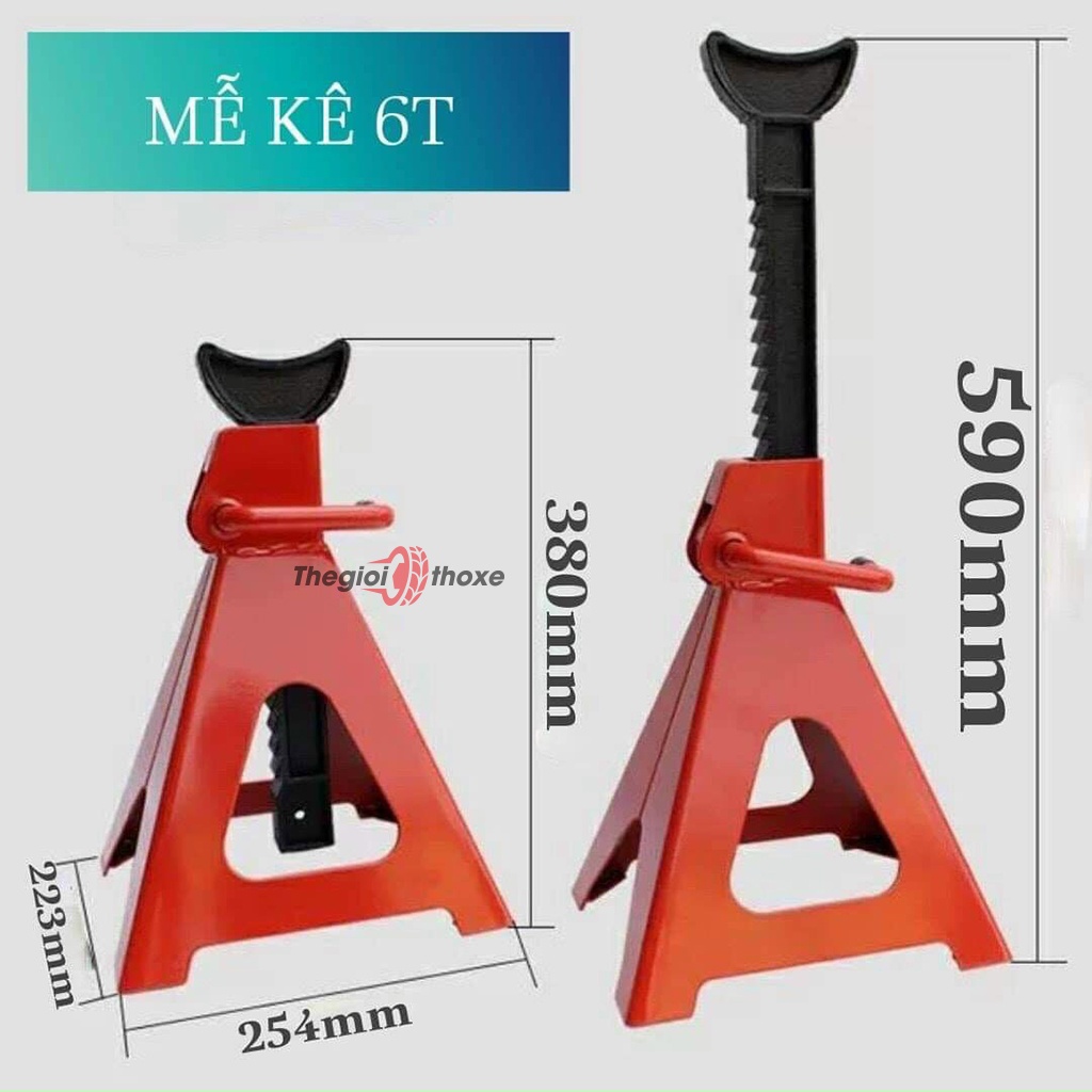 Mễ kê xe ô tô 6 tấn Jack Stand - cho SUV, xe bán tải | Con đội kê chữ A an toàn chất lượng | Thế Giới Thợ Xe