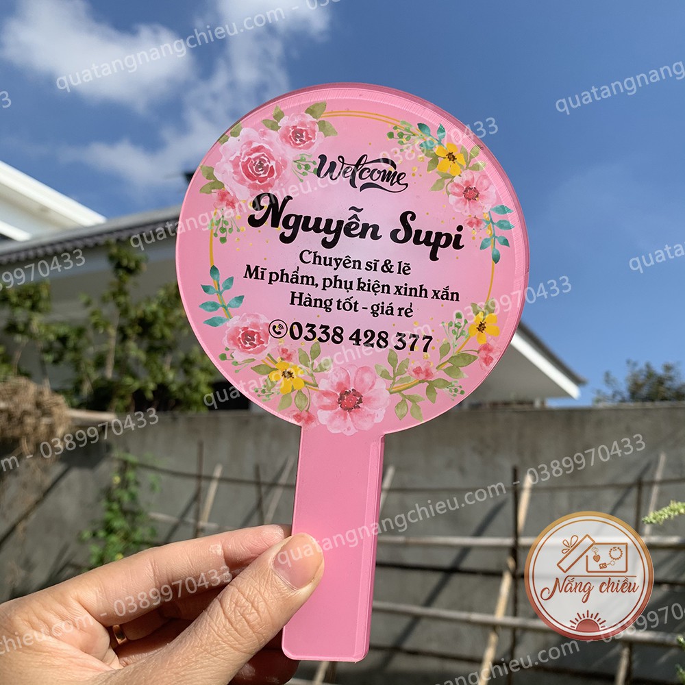 Bảng hiệu shop bán hàng online in theo yêu cầu, chất liệu mika, an toàn cho người sử dụng