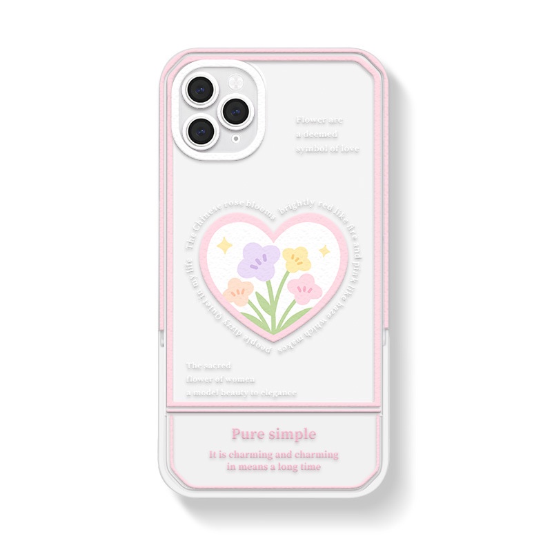 Ốp Điện Thoại Có Giá Đỡ Ẩn Hình Hoa Cho iphone13Pro / iPhone 12Promax 11 / xs / xr /