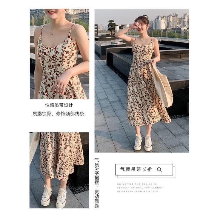 Váy Hai Dây Hoa Nhí🦋FREESHIP🦋 Đầm Hoa Nhí 2 Dây Nữ Dáng Suông Dài Kiểu Hàn Quốc mẫu DAY102