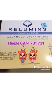 Relumins advanced gluthatione oral vials 15000 mg