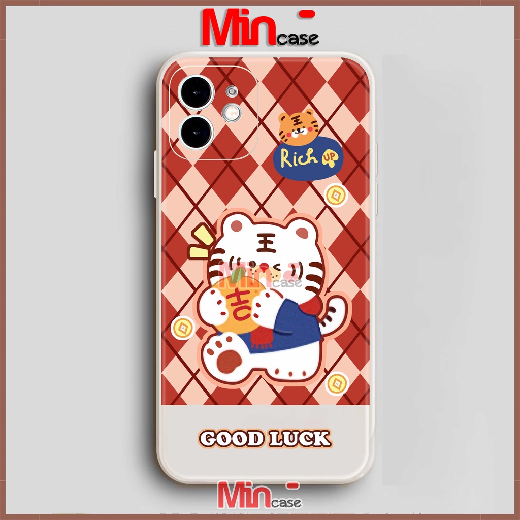 Ốp lưng iPhone Hổ Tiger viền vuông silicon mềm dẻo cho iphone 6/6s/7/8/X/XS/XR/11/12/13 Pro Plus Max cute dễ thương đẹp