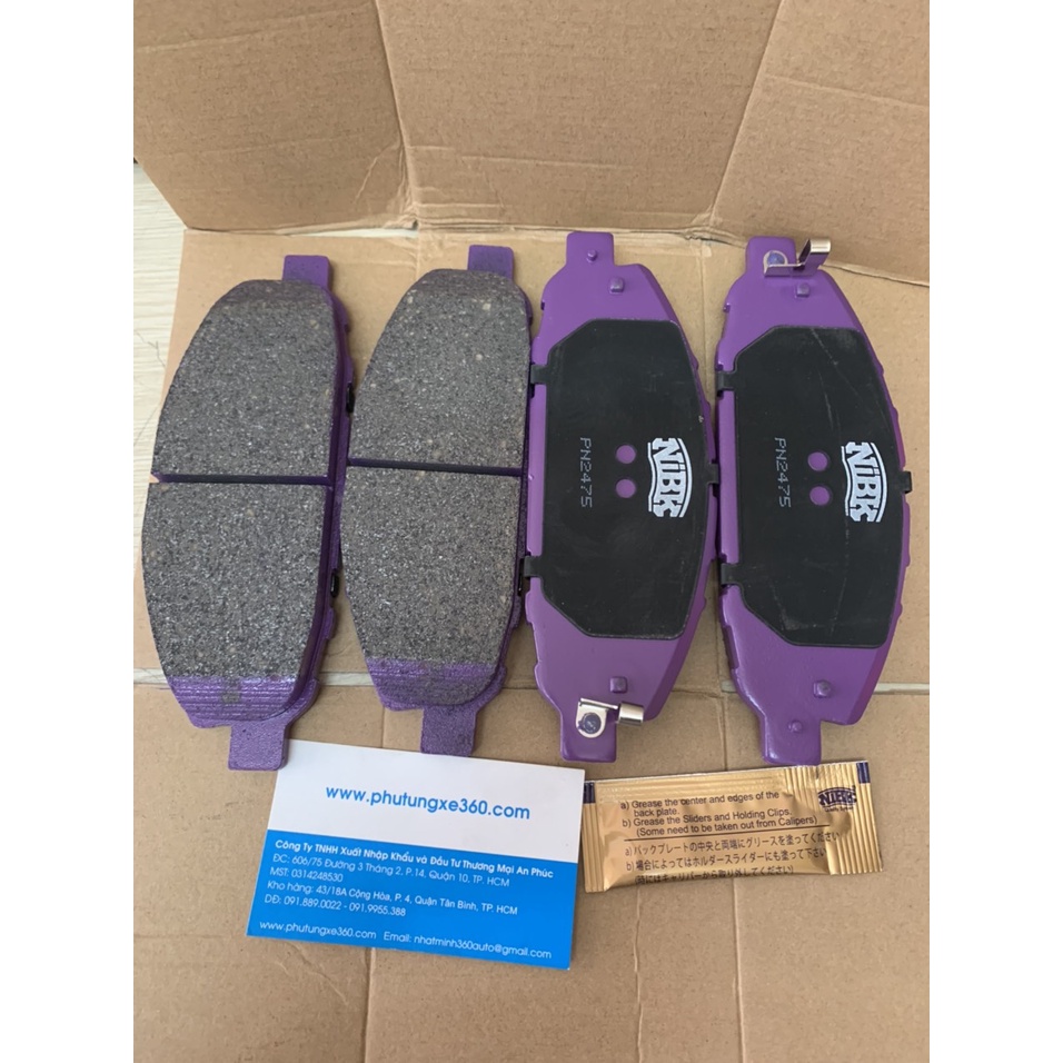 Bố thắng trước Nissan - NIBK PN2475 - NISSAN AY040-NS135  (Bộ)