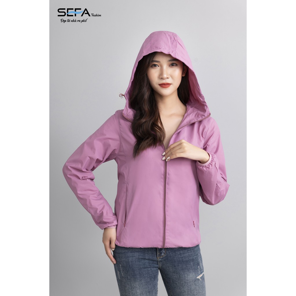 Áo gió nữ vân SEFA hai lớp | BigBuy360 - bigbuy360.vn