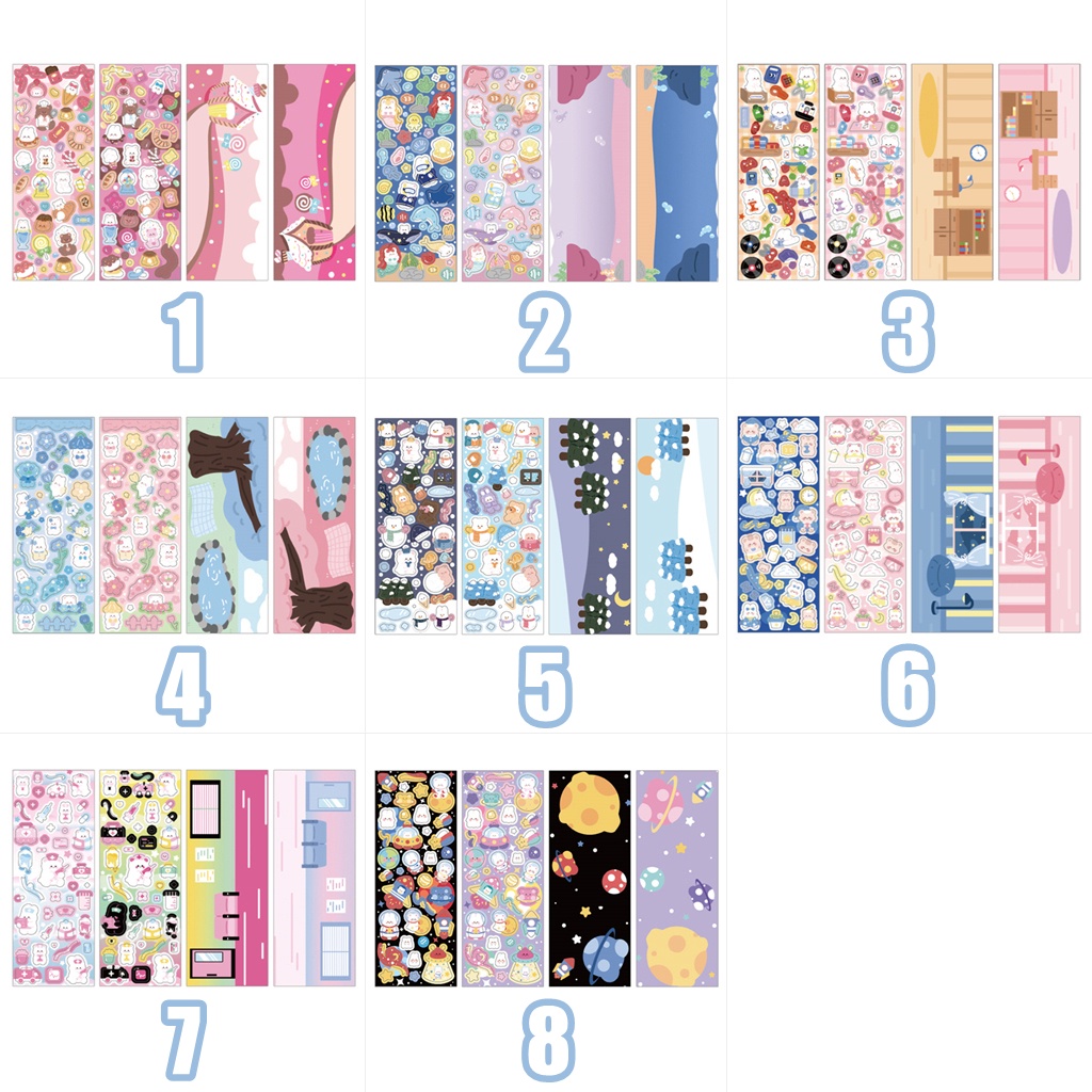 Flowertree Set 2 nhãn dán đáng yêu trang trí sổ tay