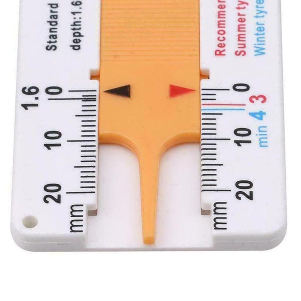 Thước Đo Độ Sâu Lốp Xe Hơi 0-20mm Bằng Nhựa Chất Lượng Cao