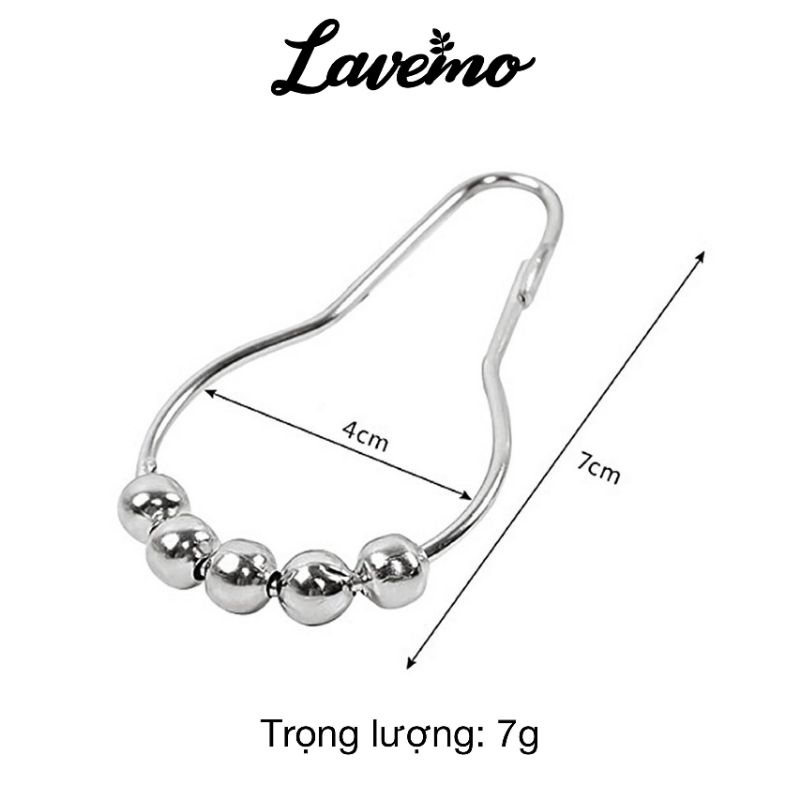 Móc Treo Rèm Cửa Vải, Màn Cửa Bằng Inox Có Bi LAVEMO Cao Cấp Tiện Lợi Dễ Sử Dụng MT03 | BigBuy360 - bigbuy360.vn