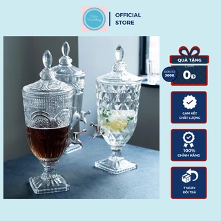 Bình Thủy Tinh pha lê cao cấp cho tiệc gia đình có vòi, thể tích từ 2L đến 5L) - CTSSTORES