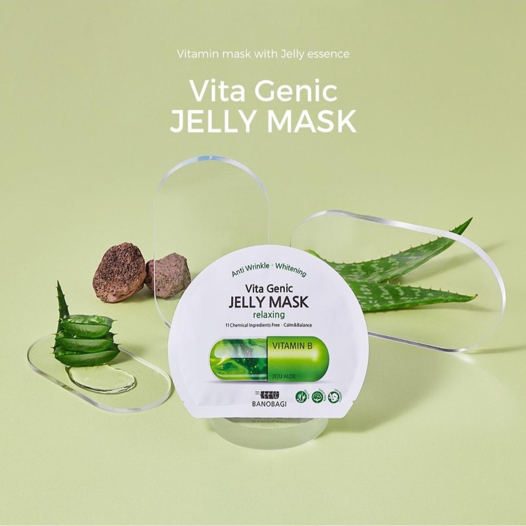 Mặt Nạ Giấy Banobagi Hộp 10 Miếng Dưỡng Ẩm Trắng Da - Jelly Mask Giấy Vita Genic Viên Thuốc Bổ Sung Vitamin 30ml