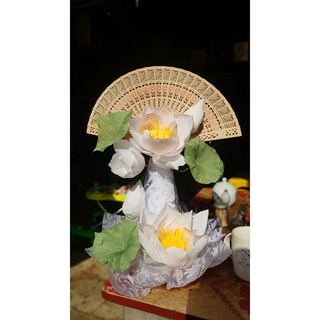 Oản hoa sen trắng dâng Phật- Thánh, dâng Đền- chùa, dâng cô Sáu