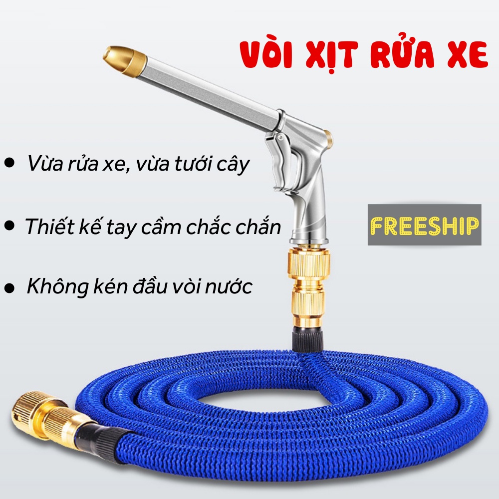 Vòi Rửa Xe, Vòi Xịt Rửa Xe Đa Năng, Áp Suất Cao Siêu Mạnh, Siêu Sạch