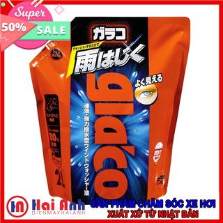 [Made in Japan] Nước Rửa Nano Kính Glaco Washer Pouch Pack 2L G-80 Soft99