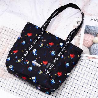 KPOP BT21 Storage Bag  BTS Canvas Bag Cartoon  Korean version