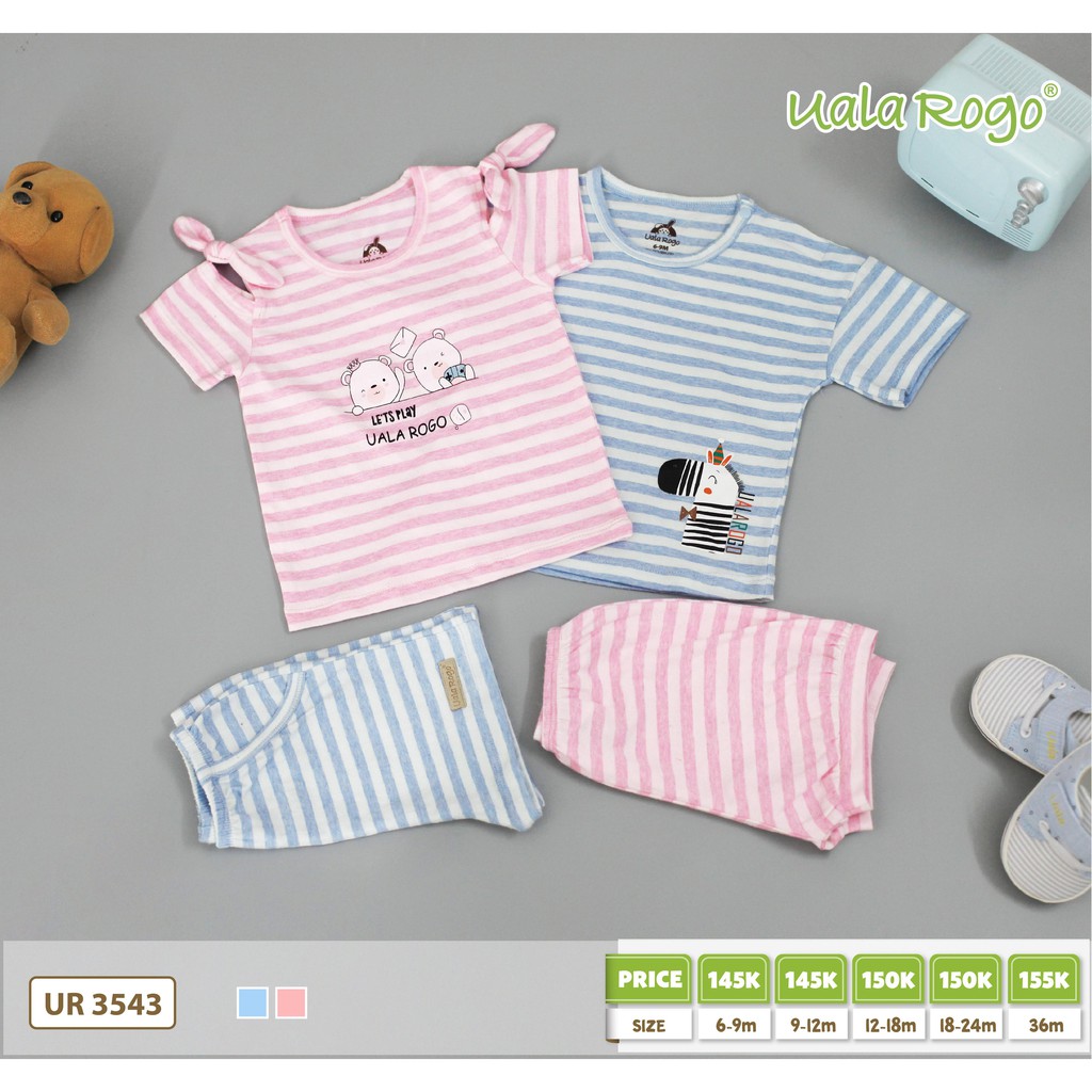 Bộ cọc tay Uala Rogo 3543 Mới nhất Đón Hè 2020- Vải 100% Cotton Hữu Cơ