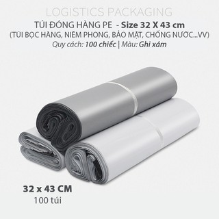 100 Túi PE 32*43 cm Gói Hàng bảo mật chống nước