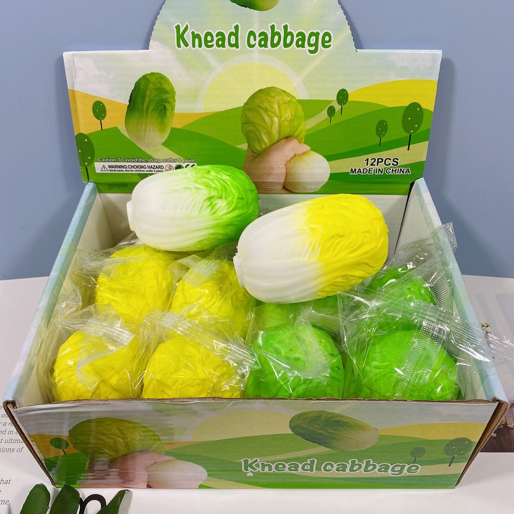 Squishy Hình Cây Cải Thảo Cái Bắp Cải Chín Vàng Xanh Mềm Mịn Đàn Hồi Chậm Tăng cực đáng yêu có hương thơm mã F112