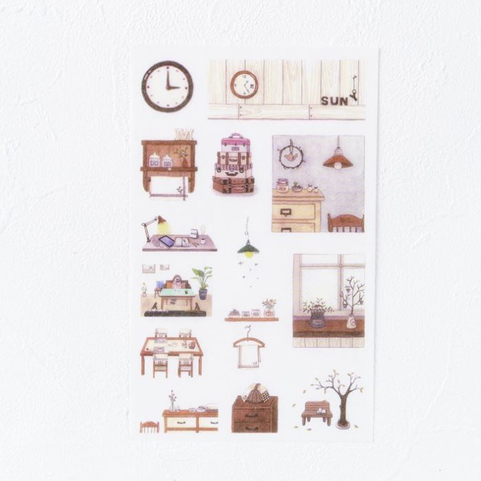 Bộ 6 Tấm Sticker Trang Trí Ngôi Nhà Hạnh Phúc TZ18-H2