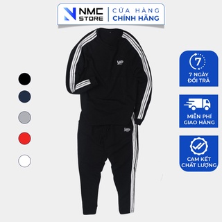 Bộ nỉ nam phối 3 sọc 2 bên dày dặn co dãn thoải mái - NMC STORE