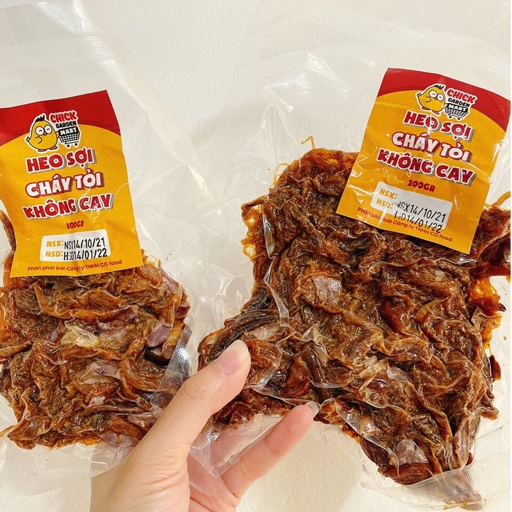 Heo Cháy Tỏi - Heo Sợi Cháy Tỏi Không Cay 200 Gr Chick Garden | BigBuy360 - bigbuy360.vn