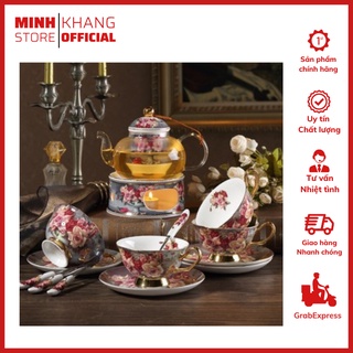 Bộ Ấm Chén Bằng Gốm Sứ Cao Cấp, Thích Hợp Dùng Trong Các Bữa Tiệc Trà Tại Gia Hoặc Các Nhà Hàng.