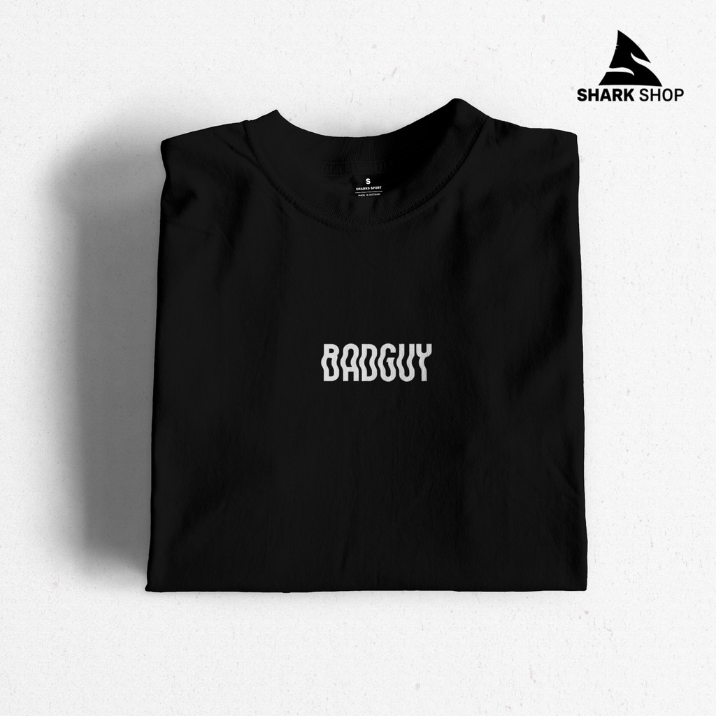 Áo Phông Basic Cotton Họa tiết BADGUY DIFFERENT |SHARK SHOP| Nam Nữ Unisex Tay Lỡ Form Rộng Dày Cổ Tròn