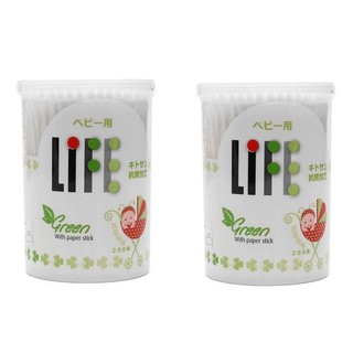 Bộ 2 tăm bông thân giấy Life 200 chiếc