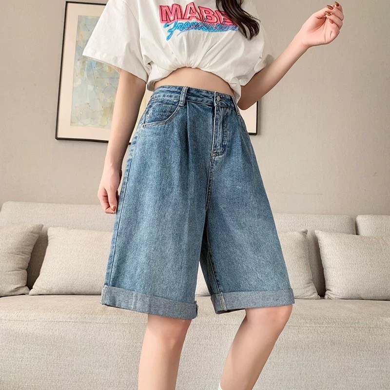 Quần Short Cạp Cao Sắn Gấu Túi Sau_Mẫu Đơn Giản C23