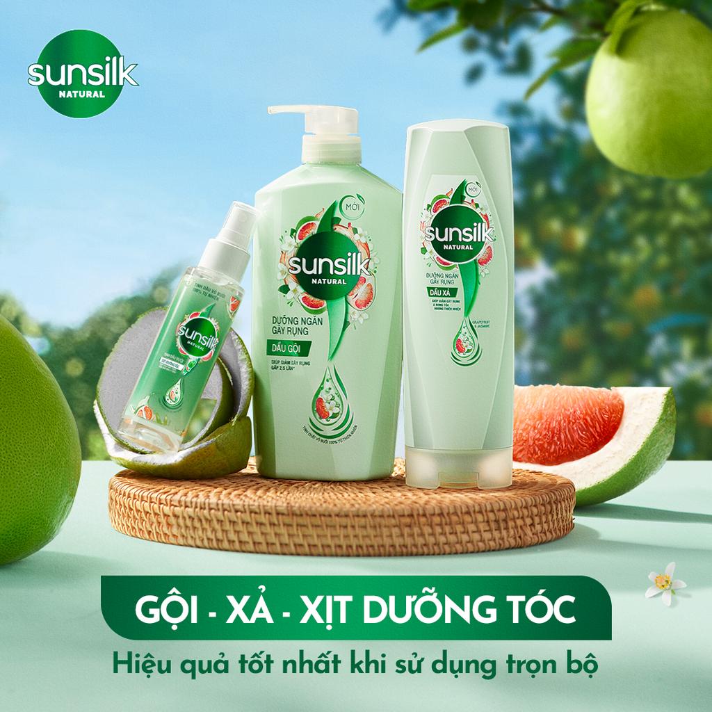 Xịt dưỡng tóc tinh dầu bưởi Sunsilk Natural giúp tóc chắc khỏe và giảm gãy rụng 100ml