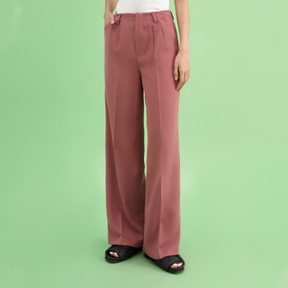 Andabove - Quần tây nữ dài ống Rộng - Loose Pants - Màu Hồng