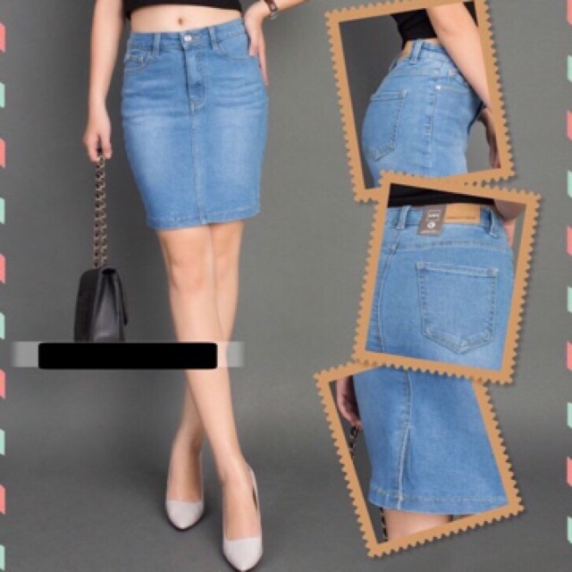 Chân váy jean ôm body chất vải co dãn - chân váy bò ôm body co dãn thời trang | BigBuy360 - bigbuy360.vn