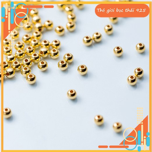 Bi bạc mạ vàng 3mm