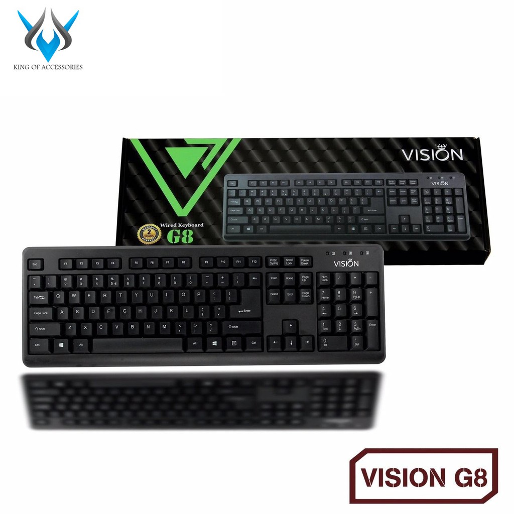 Bộ bàn phím và chuột có dây Vision G8 (Đen)