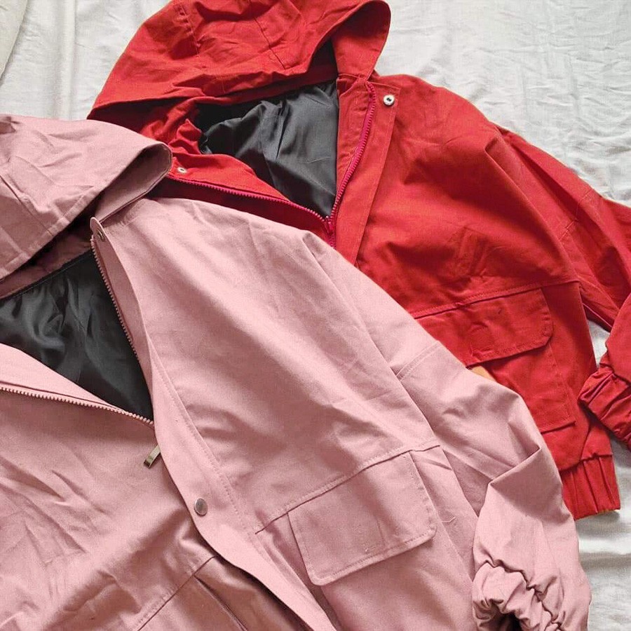 Áo khoát kaki vải dày 2 lớp túi hộp bao chất bao chất-A128