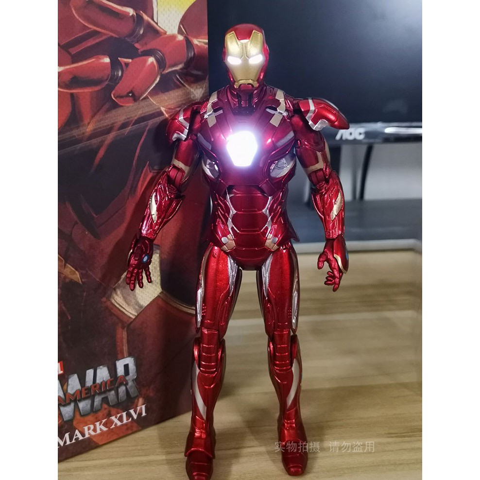 Mô Hình Nhân Vật Iron Man Mk46 Có Đèn Led Chất Lượng Cao