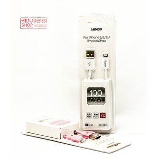 Cáp sạc iphone - android 1m thương hiệu miniso