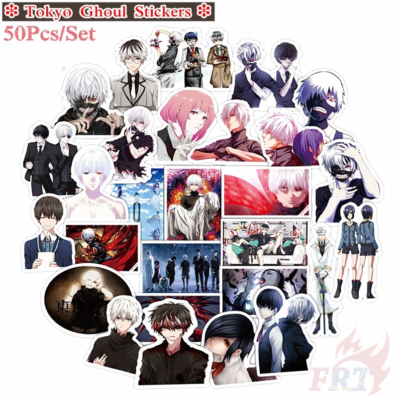 ☠ Tokyo Ghoul - Series 02 Anime Kaneki Ken Touka Kirishima Stickers ☠ 50Pcs/Set Waterproof DIY Fashion Decals Doodle Stickers