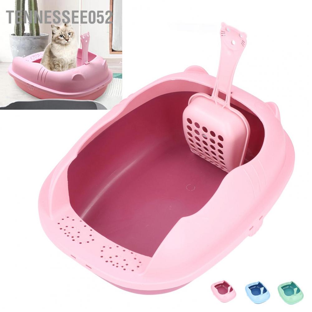 Chậu đựng cát vệ sinh cho mèo tặng xẻng xúc cát cho mèo kích thước S chống văng cát