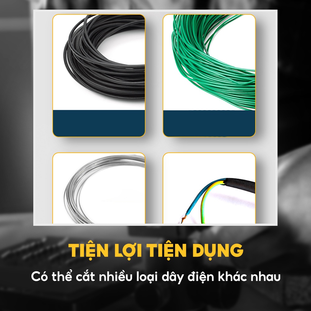 Kìm cắt dây đa năng cao cấp cắt tuốt dây điện Deli DL383009  - Hàng Nhập Khẩu Chính Hãng  - BH 12T