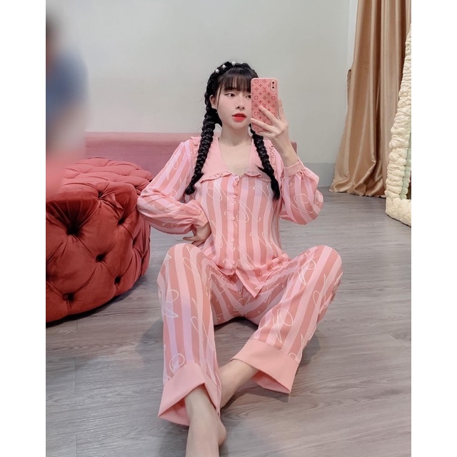 [Mã SKAMFSW175 giảm 10K đơn 50K] Bộ Lụa Tay Dài Quần Dài Hàng Mẫu Thiết Kế