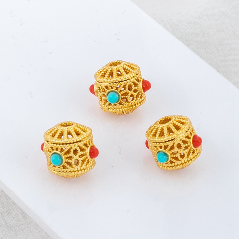 Hạt Xâu Làm Trang Sức Bằng Đồng 18K 9*10mm diy