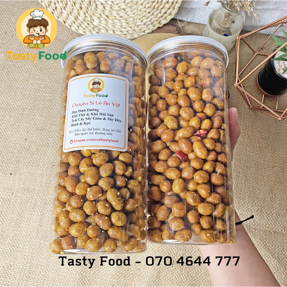 600G Đậu Phộng Da Cá Tỏi Ớt Tasty Food | Hàng chất lượng thượng hạng | HOÀN ĐỔI 100% nếu không như mô tả