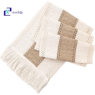 Khăn trải bàn đan len phong cách Bohemian kích thước 180cm