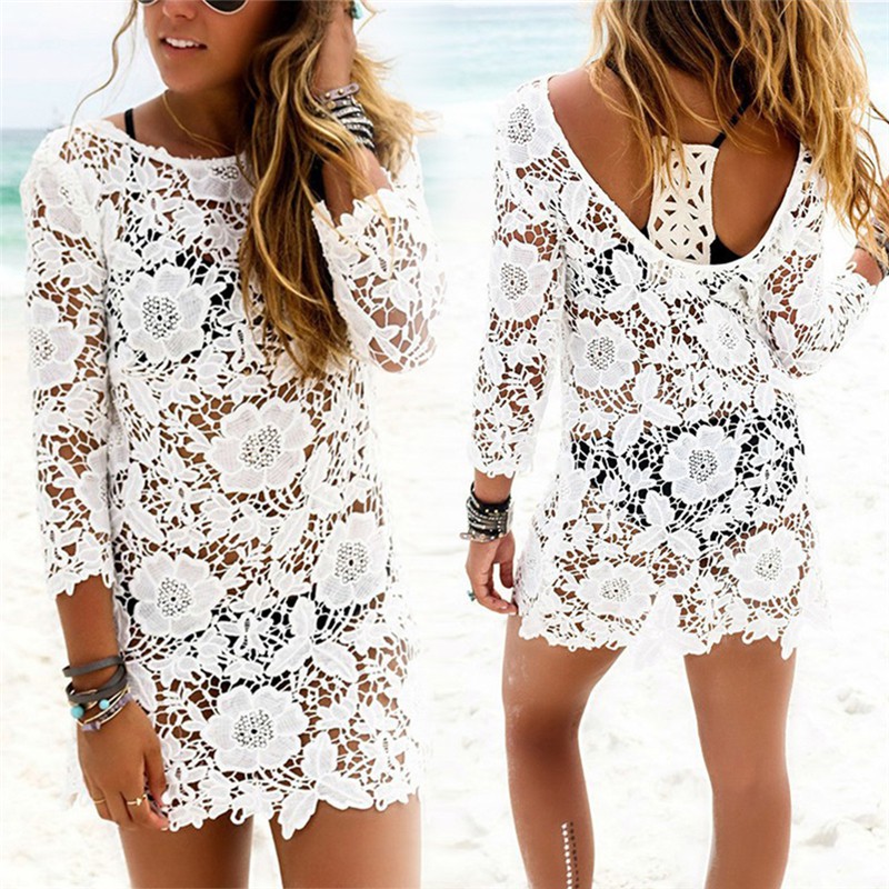 Đầm dệt kim phối ren hoa thiết kế quyến rũ cho phái nữ | BigBuy360 - bigbuy360.vn