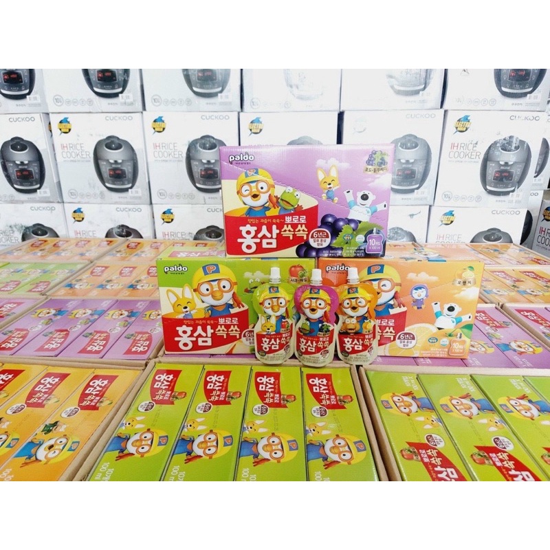 🍇🍊🍎HỒNG SÂM HOA QUẢ PALDO PORORO - Đồ Uống CỰC KÌ BỔ DƯỠNG CHO BÉ 🍇🍊🍎