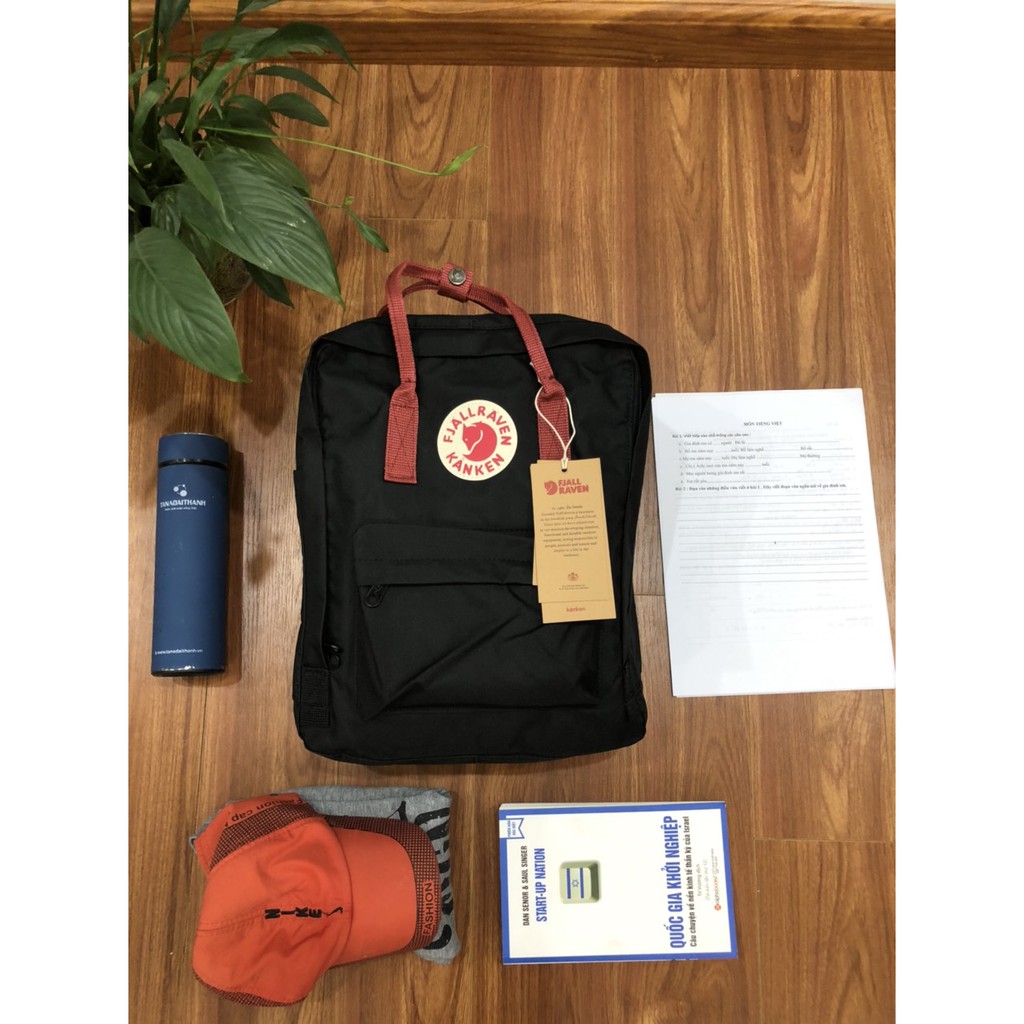 Balo Kanken Classic (màu đen quai đỏ)